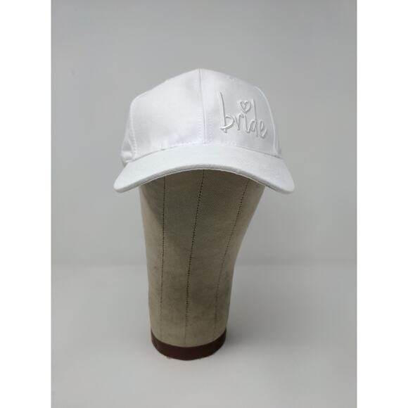 Miss to Mrs Bride Slideback Hat Cap Embroidered Logo Wedding White Faux Suede - Picture 2 of 11